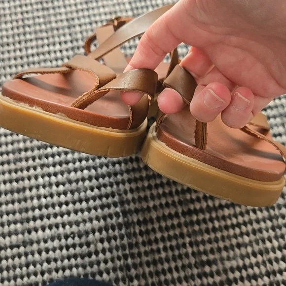 MIA Brown Strappy Casual Sandals, 7.5, Comfortable, VGUC, Brown Casual Neutral - Picture 7 of 10